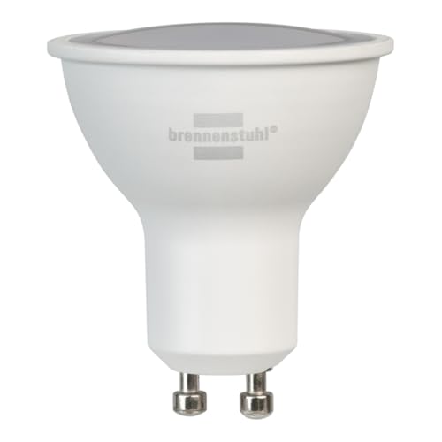 Brennenstuhl Connect WiFi GU10 Lampe (WLAN Glühbirne kompatibel mit Amazon Alexa und Google Assistant, 326lm, 4,5W, warmweiß (2700K) kaltweiß (6500), stufenlos dimmbar, kostenfreie App) von Brennenstuhl