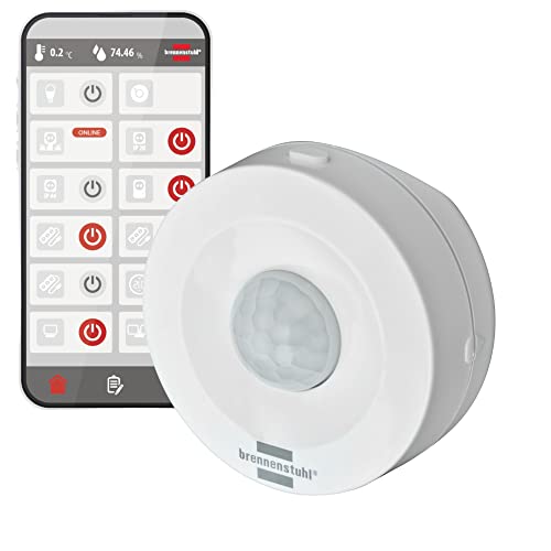 Brennenstuhl Connect Zigbee Bewegungsmelder BM CZ 01 (smarte Bewegungserkennung, Alarm- und Lichtfunktion, Benachrichtigung aufs Handy, für den Innenbereich, Smart Home, kostenlose App) von Brennenstuhl