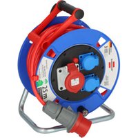 Brennenstuhl Garant CEE 1 IP44 Kabeltrommel (25m Kabel in signalrot, aus Spezialkunststoff, Einsatz im Außenbereich, Made in Germany) von Brennenstuhl