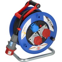 Brennenstuhl Garant CEE IP44 Industrie-/Baustellen-Kabeltrommel (30m Kabel in schwarz, Spezialkunststoff, Baustelleneinsatz und ständiger Einsatz im Außenbereich, Made in Germany) von Brennenstuhl