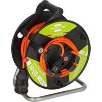 Brennenstuhl Garant G Bretec IP44 Gartenkabeltrommel mit recycelten Kunststoff-Komponenten (mit 38+2m Kabel in orange, Spezialkunststoff, kurzfristiger Einsatz im Außenbereich, Made in Germany) von Brennenstuhl