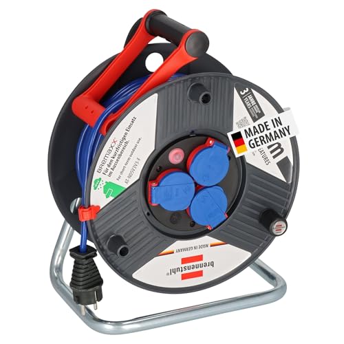 Brennenstuhl Garant IP44 Kabeltrommel (50m, Spezialkunststoff, kurzfristiger Einsatz im Außenbereich, Made in Germany) grau von Brennenstuhl