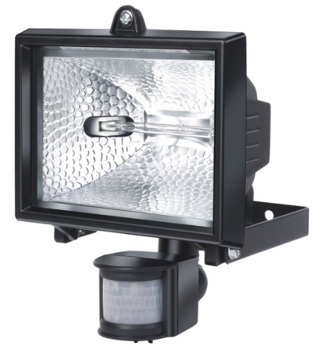 Brennenstuhl Halogenstrahler mit Infrarot-Bewegungsmelder/Flutlicht ideal als Baustrahler (Außenstrahler IP44 geprüft, 400 Watt) schwarz von Brennenstuhl