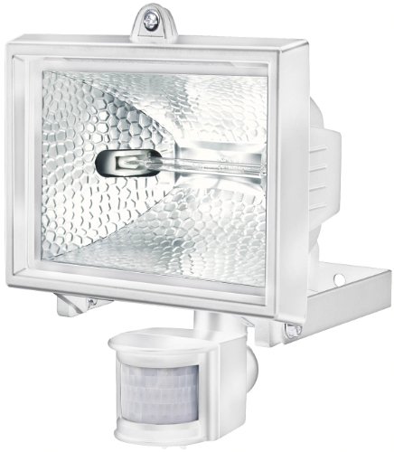 Brennenstuhl Halogenstrahler mit Infrarot-Bewegungsmelder/Flutlicht ideal als Baustrahler (Außenstrahler IP44 geprüft, 400 Watt) weiß von Brennenstuhl