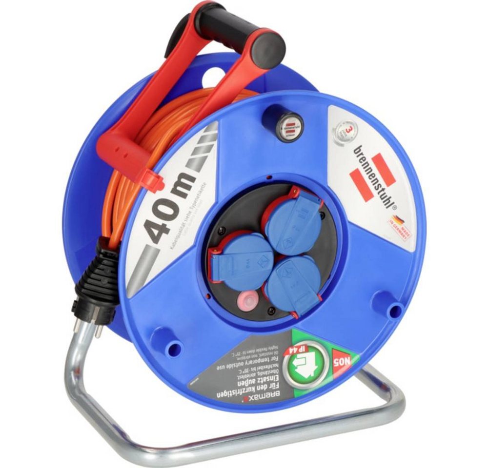 Brennenstuhl IP44 Kabeltrommel 40 m AT-N05V3V3-F 3G1.5 Kabeltrommel, UV-Beständig, für Außenbereich geeignet Brennenstuhl IP44 Kabeltrommel 40 m AT-N05V3V3-F 3G1.5 Kabeltrommel, UV-Beständig, für Außenbereich geeignet von Brennenstuhl
