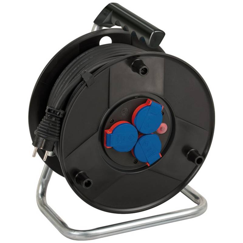 Brennenstuhl Kabeltrommel Rolle Garant Baustelle 40m H07 Rn F3 G1.5 Schwarz 3fach B-Ware von Brennenstuhl