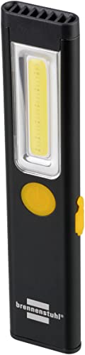 Brennenstuhl LED Akku Handlampe PL 200 A/LED Taschenlampe Mit COB LED (200lm, Inklusive USB-Ladekabel, Bis Zu 12h Leuchtdauer, Werkstattlampe COB Mit Magnet Und Clip) von Brennenstuhl