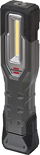 Brennenstuhl LED Akku Handleuchte HL 1000 A IP54 / LED Arbeitsleuchte für außen mit COB LED (1000+200lm, bis zu 24h Leuchtdauer, LED Werkstattlampe mit Magneten und Haken, USB C Ladeschnittstelle) von Brennenstuhl