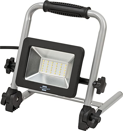 Brennenstuhl LED Baustrahler EL 2050 M (30W, 2700lm, 6500K, IP65, LED Arbeitsstrahler mit 1,5m Kabel, klappbares Gestell) von Brennenstuhl