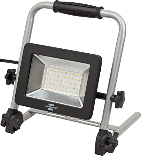 Brennenstuhl LED Baustrahler EL 4050 M (50W, 4500lm, 6500K, IP65, LED Arbeitsstrahler mit 1,5m Kabel, klappbares Gestell) von Brennenstuhl