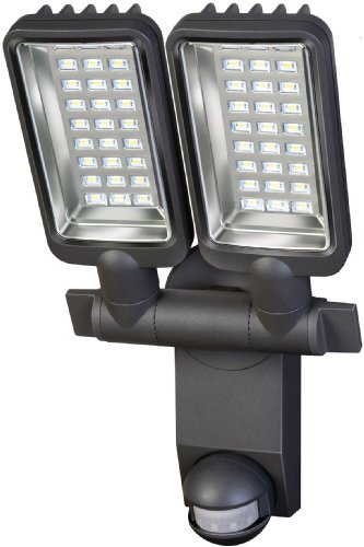 Brennenstuhl LED-Strahler Duo Premium City/LED-Leuchte für außen und innen mit Bewegungsmelder (IP44, drehbar, 31 Watt, 6400 K) von Brennenstuhl