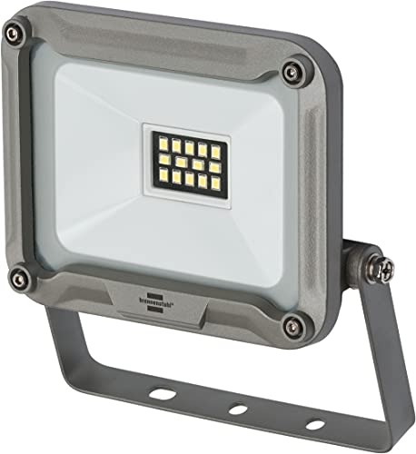 Brennenstuhl LED Strahler JARO 1050 / LED-Leuchte für außen (LED-Außenstrahler zur Wandmontage, LED-Fluter 10W aus Aluminium, IP65), Grau von Brennenstuhl