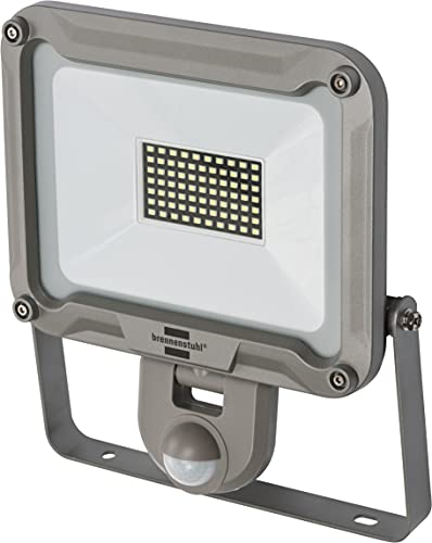 Brennenstuhl LED Strahler JARO 5050 P (50W, 4400lm, 6500K, IP54, LED-Außenstrahler zur Wandmontage mit Bewegungsmelder, LED Fluter aus hochwertigem Aluminium) von Brennenstuhl