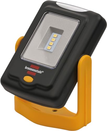 Brennenstuhl LED Taschenlampe/SMD LED Arbeitsleuchte in praktischem Taschenformat mit bis zu 24h Leuchtdauer (200+20lm, 360° drehbar, einklappbarer Haken, vielseitig einsetzbar) von Brennenstuhl
