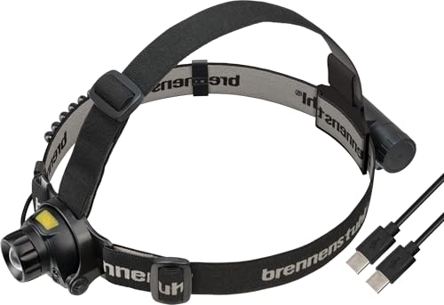 Brennenstuhl LuxPremium LED Akku Sensor Kopflampe SL 401 AF/Wiederaufladbare Stirnlampe mit Sensor (Stirnlampe USB C mit Rotlicht für außen IP44, mit OSRAM-LED, 400lm, bis zu 50h Leuchtdauer) von Brennenstuhl