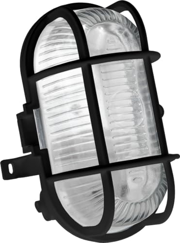 Brennenstuhl Ovalleuchte Color / Lampe für Außen - und Innenbereich (spritzwassergeschützte Leuchte zur Decken- und Wandmontage, IP44) Farbe: schwarz von Brennenstuhl