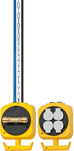 Brennenstuhl Pendel Stromverteiler / Hängeverteiler mit 4 Schutzkontakt-Steckdosen (Made in Germany) von Brennenstuhl