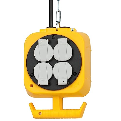 Brennenstuhl Pendel Stromverteiler/Hängeverteiler mit 2 x 4 Schutzkontakt-Steckdosen (Made in Germany) von Brennenstuhl