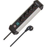 Brennenstuhl Premium-Alu-Line Steckdosenleiste 4-fach / Steckerleiste aus hochwertigem Aluminium von Brennenstuhl