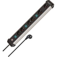 Brennenstuhl Premium-Alu-Line Steckdosenleiste 6-fach / Steckerleiste aus hochwertigem Aluminium (1391030601) von Brennenstuhl