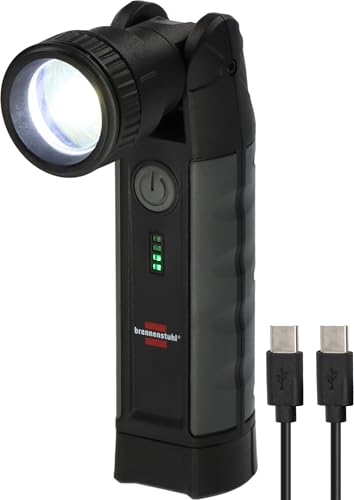 Brennenstuhl Professional Akku LED Taschenlampe TL 1000 ACW (Arbeitsleuchte 1000lm mit max. 12h Leuchtdauer, Magnet, tauschbarer Akku, Wireless Charging, inkl. USB C Kabel) von Brennenstuhl