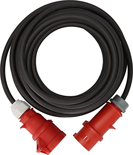 Brennenstuhl Professional CEE Verlängerungskabel mit Phasenwender IP44 (10m Kabel, H07RN-F 5G4,0, 5-polig mit CEE Phasenwender und Kupplung, für den Außenbereich IP44, Made in Germany) schwarz von Brennenstuhl