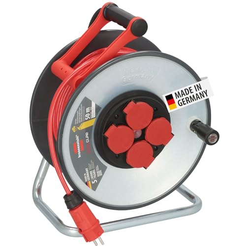 Brennenstuhl Professional SteelCore Kabeltrommel SC 5110 IP44 (50m H07BQ-F 3G1,5 Kabel, Trommelkörper aus Stahlblech, Baustelleneinsatz und ständiger Einsatz im Freien, Made in Germany) von Brennenstuhl