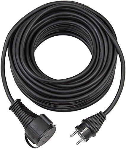 Brennenstuhl Qualitäts-Gummi-Verlängerungskabel 25m (IP44, Kabel für außen) schwarz von Brennenstuhl