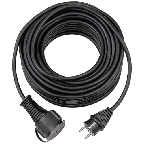 Brennenstuhl Qualitäts-Gummi-Verlängerungskabel 10m (IP44, Kabel für außen) schwarz von Brennenstuhl