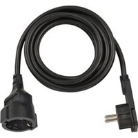 Brennenstuhl Qualitäts-Kunststoff-Verlängerungskabel mit Flachstecker 3m H05VV-F3G1,5 schwarz von Brennenstuhl