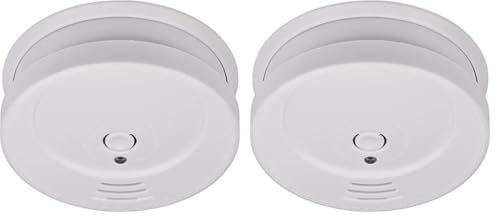 Brennenstuhl Rauchmelder RM C 9010 mit austauschbarer Batterie (geprüft nach EN 14604, durchdringendes Alarmsignal) weiß (Packung mit 2) von Brennenstuhl