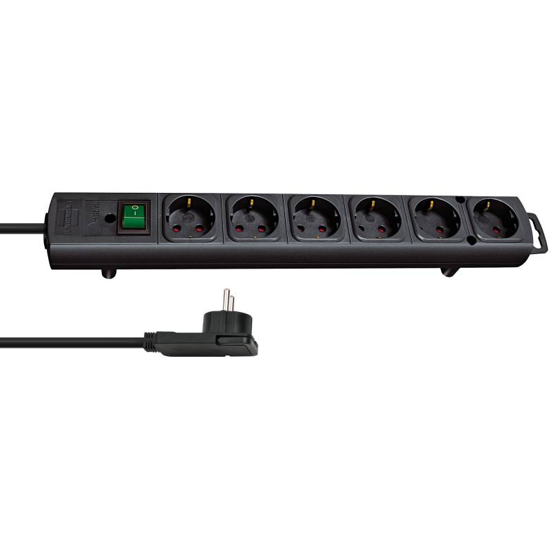 Brennenstuhl Steckdosenleiste 'Comfort-Line' schwarz 6-fach 2 m von Brennenstuhl