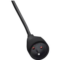 Verlängerungskabel mit flachem Stecker - IP20 SCHWARZ - 2m - H05VV-F 3G1,5 von Brennenstuhl