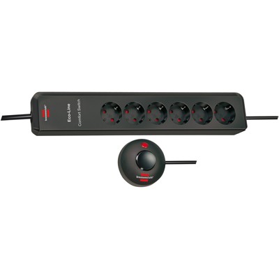 Eco-Line Comfort Switch, Steckdosenleiste 6-fach, Kindersicherung, Fußschalter von Brennenstuhl
