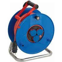 Brennenstuhl - Garant Bretec IP44 Gewerbe-/Baustellen-Kabeltrommel, 50m Kabel in rot, Spezialkunststoff von Brennenstuhl