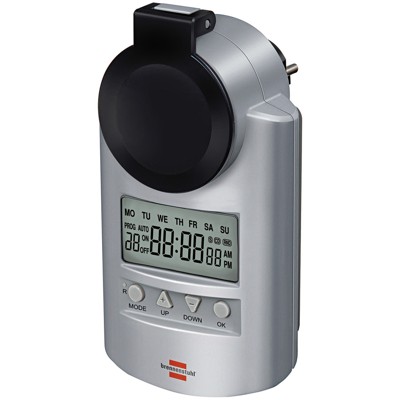 Primera-Line DT IP44 digitale Wochen-Zeitschaltuhr, IP44, Kindersicherung silber von Brennenstuhl