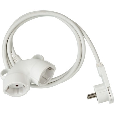 Qualitäts-Kunststoff-Verlängerungskabel 5m H05VV-F 3G1,5 weiß mit Doppelkupplung + Flachstecker Qualitäts-Kunststoff-Verlängerungskabel 5m H05VV-F 3G1,5 weiß mit Doppelkupplung + Flachstecker von Brennenstuhl