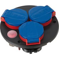 Steckdoseneinsatz-Montageplatte 3-fach IP44 Thermostat mit Kontroll-Leuchte von Brennenstuhl