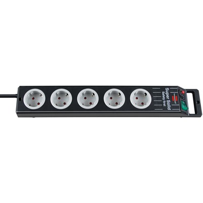 Super-Solid-Line Steckdosenleiste 5-fach schwarz 2,5m H05VV-F 3G1,5 Super-Solid-Line Steckdosenleiste 5-fach schwarz 2,5m H05VV-F 3G1,5 von Brennenstuhl