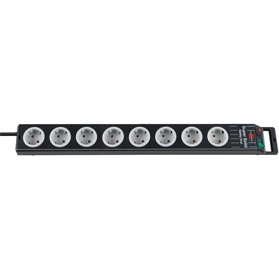 Super-Solid Line Steckdosenleiste 8-fach schwarz 2,5m H05VV-F 3G1,5 von Brennenstuhl