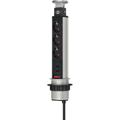 Tischsteckdosenleiste Tower Power 1396200013 3fach USB von Brennenstuhl