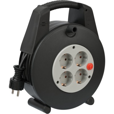 Vario Line Kabelbox 4-fac für Haushalt, 15m Kabel schwarz/grau von Brennenstuhl