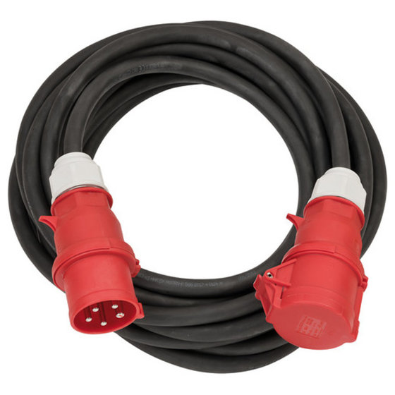 brennenstuhl® - CEE Verlängerungskabel IP44 (10m Kabel, H07RN-F 5G6,0, 400V/32A 5-polig mit CEE Stecker und Kupplung) schwarz von Brennenstuhl