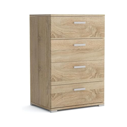 Brent - Kommode mit 4 Schubladen 50 cm Breit Brixton, Sideboard für Wohnzimmer oder Schlafzimmer, Komodenschrank, Kommode Sonoma Eiche Brent - Kommode mit 4 Schubladen 50 cm Breit Brixton, Sideboard für Wohnzimmer oder Schlafzimmer, Komodenschrank, Kommode Sonoma Eiche von Brent