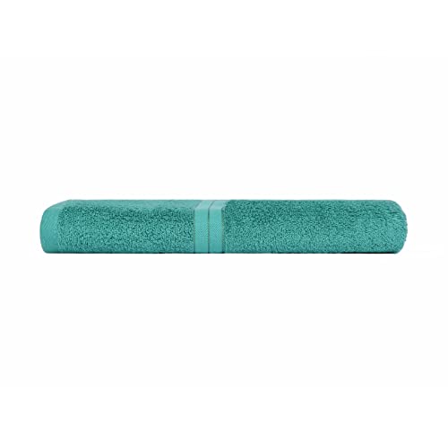 Brentfords Badhandtücher aus 100% Baumwolle, Premium-Qualität, super saugfähiges und schnell trocknendes Flanell, 50 x 80 cm, luxuriöses Einzelbett-Set, Blaugrün von Brentfords