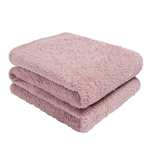 Brentfords Teddy-Fleece-Überwurf, superweich, warm, Decke, Bett, Stuhl, Couch, Sofa, Blush Pink, Doppelbett – 150 x 200 cm von Brentfords