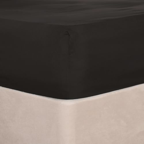 Brentfords Graues Spannbettlaken für Doppelbett, tiefes Spannbetttuch, pflegeleicht, ultraweich, lichtbeständig, Mikrofaser, Doppelbettlaken, Bettwäsche, Graphit von Brentfords