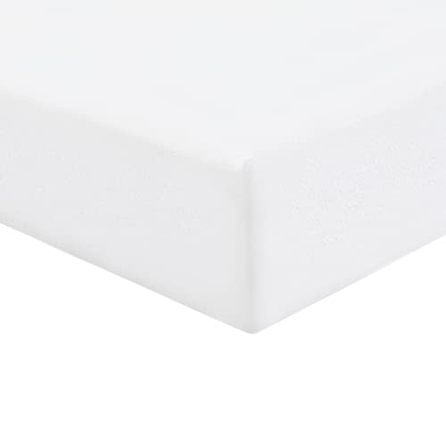 Brentfords Luxus Spannbettlaken, Mikrofaser, Weiß, Single BRENTWH7001, 91 x 5 x 190 cm von Brentfords