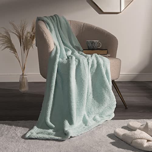 Brentfords Teddy-Fleece-Decke, großer Überwurf über dem Bett, Plüsch, superweich, warm, für den Winter, Sofa-Tagesdecke, Entenei – 125 x 150 cm von Brentfords