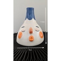 "Handgemachte Porzellanvase "Süßes Lustiges Gesicht" von Brepdice